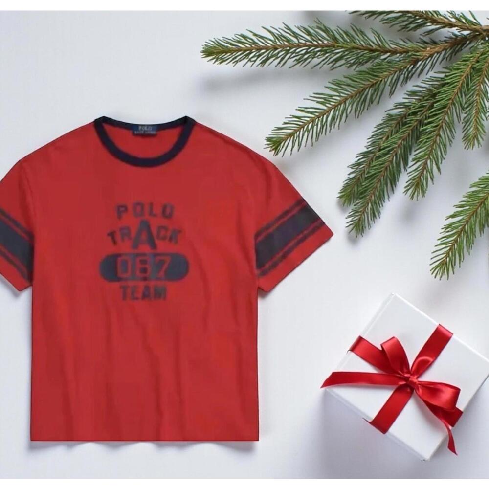 NWT Polo Ralph Lauren Big & Tall RED TRACK 67 Logo Short Sleeve T-Shirt 3XB